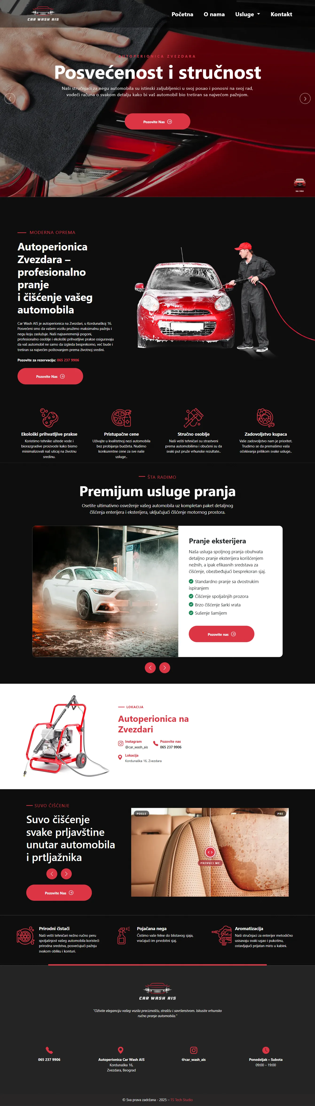 Car Wash AIS car wash website — full-page screenshot